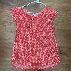 Gap summer cuff sleeve shirt orange